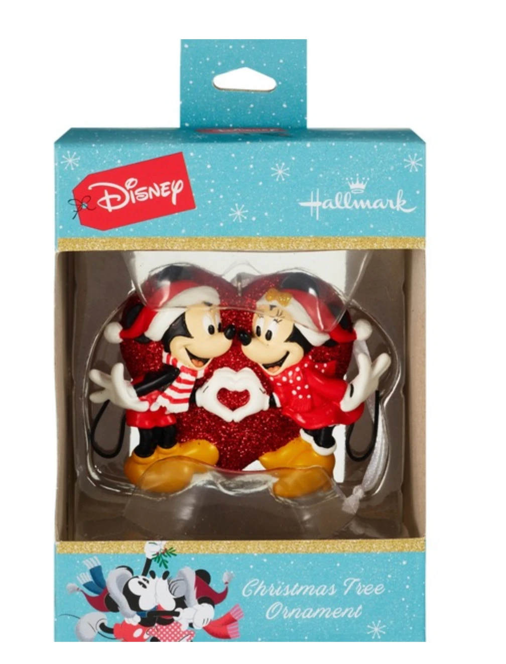 Hallmark Disney Minnie Mickey Love Santa Hat Christmas Tree Ornament New W Box 1 Hallmark Disney Minnie Mickey Love Santa Hat Christmas Tree Ornament New W Box