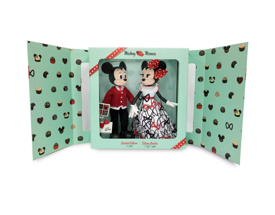 Disney Mickey And Minnie Limited Edition Valentine's Day Doll Set New With Box 1 Disney Mickey And Minnie Limited Edition Valentine's Day Doll Set New With Box