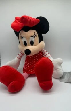 Disney Store Minnie Mouse Valentine's Day With Hearts Dress Plush New With Tag