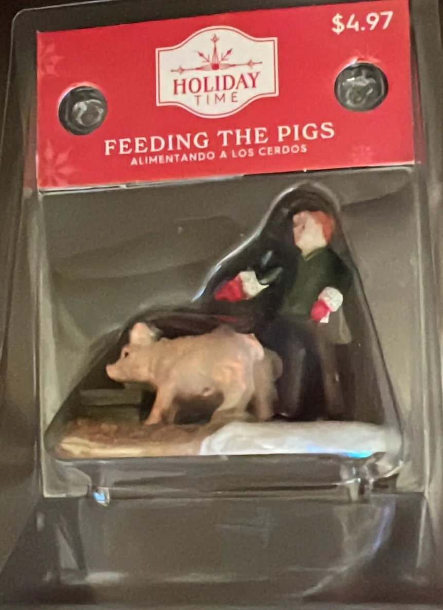 Holiday Time Feeding The Pigs Christmas Figurine New With Box 3 Holiday Time Feeding The Pigs Christmas Figurine New With Box - Image 3