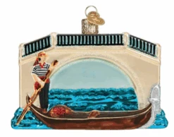 Old World Christmas Gondola Glass Christmas Ornament New With Box